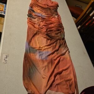 Blue Blush Terracotta and Peach Dress